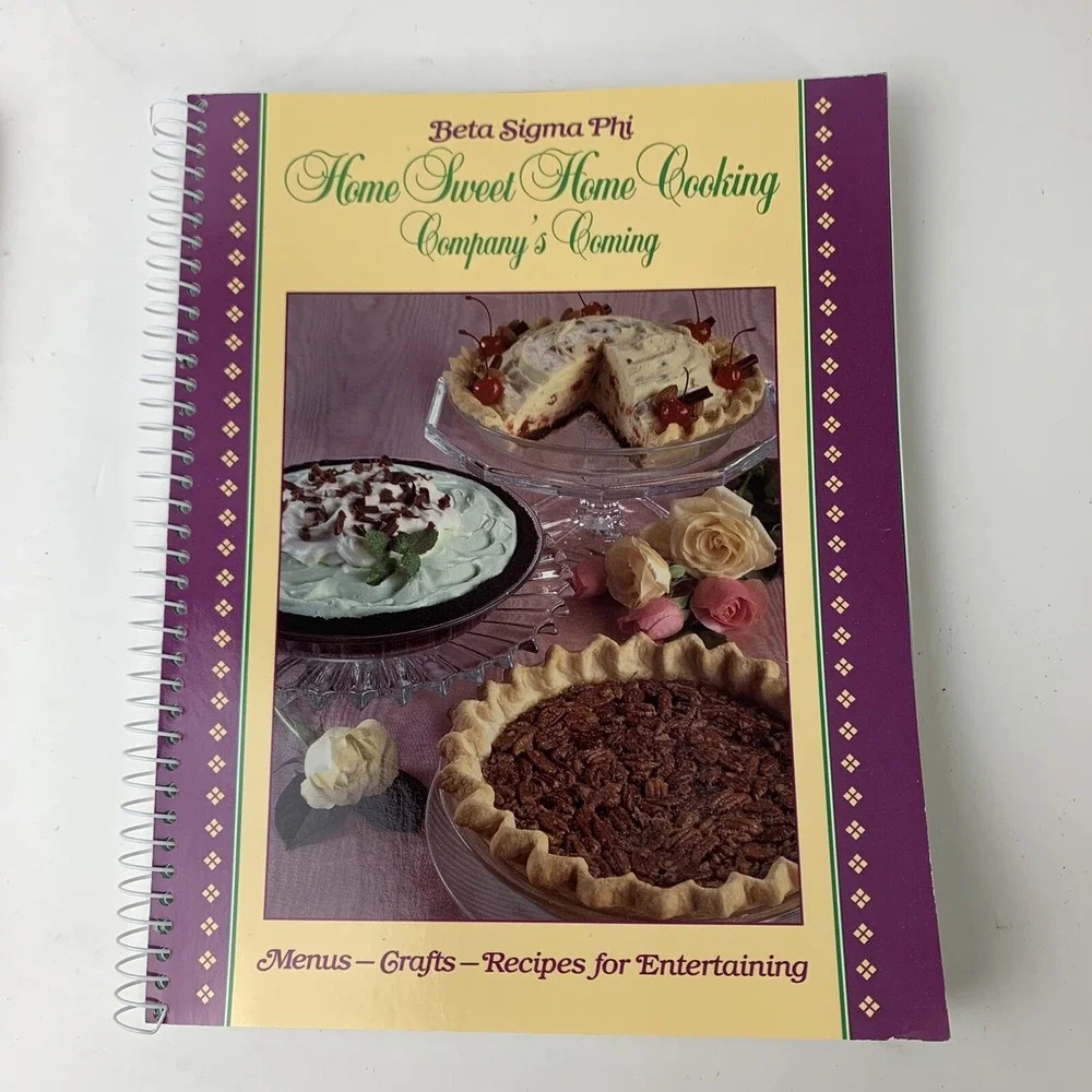 Beta Sigma Phi Home Sweet Home Cooking Spiral Cookbooks‎ Vintage